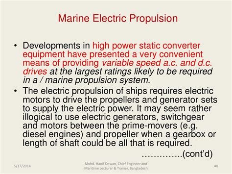 Marine Propulsion History And Electric Propulsion And Future Technology
