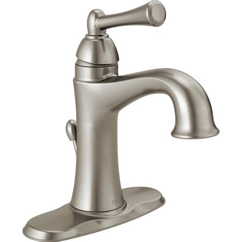 Installation costs may increase for old faucet disposal or caulking. Delta Rila Single Hole Single-Handle Bathroom Faucet in ...