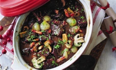 Favorite hors d'oeuvres, entrées, desserts, baked goods, and more. Mary Berry's Christmas crowd pleasers! Boxing day beef bourguignon | Beef bourguignon, Mary ...
