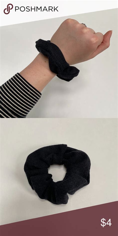 black t shirt scrunchie handmade hair tie scrunchies made from repurposed fabric can also be
