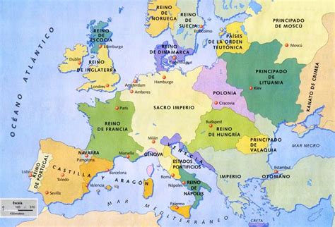 Mapa De Europa Finales Del Siglo Xv Social Hizo