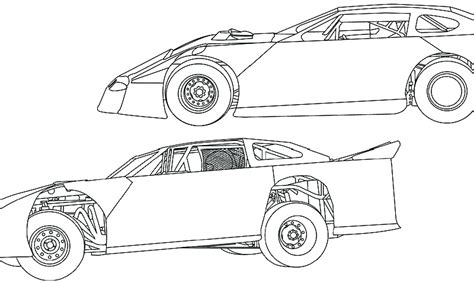 Dirt Late Model Race Car Colouring Pages Race Car Coloring Pages The