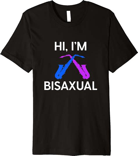 Hi Im Bisexual Saxophone Funny Bi Pride Colors Lgbt Humor