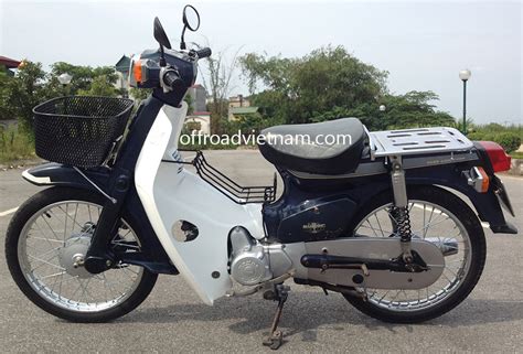 50cc honda 2009 scooter with pike kit (three tires in rear) chrome wheels with fenders.all matching ivory scooter and fenders. Offroad Vietnam Scooter Rental - Honda Super Cub 50cc Hanoi