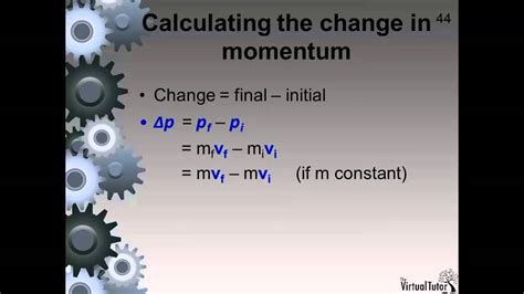 Change in momentum $=$ (force)•(time). Calculating the change in momentum - YouTube