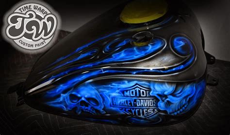Online Motorcycle Paint Shop Silver Tribal Flames With Blue Fire
