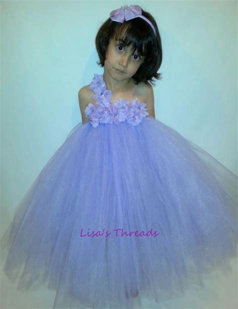 Lavender Flower Girl Dress Junior Bridesmaids Dresslavender Flower