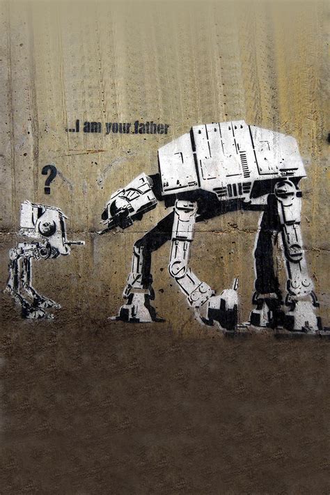 Absolutely lovely, got here in time, looks fabulous on the wall, like having a actual banksy on my wall, many thanks. Banksy I Am Your Father Android Wallpaper