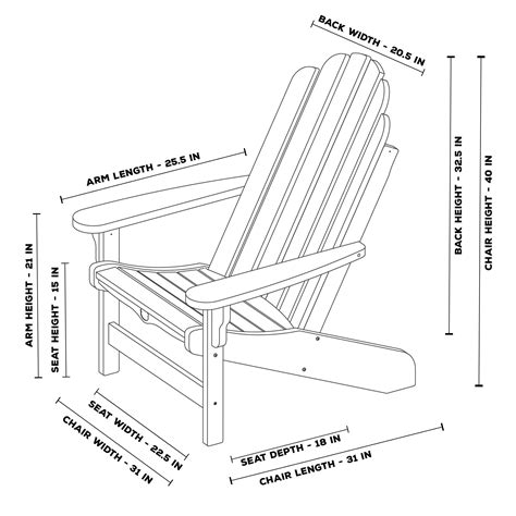 Typical Adirondack Chair Dimensions Magnolia Hewitt