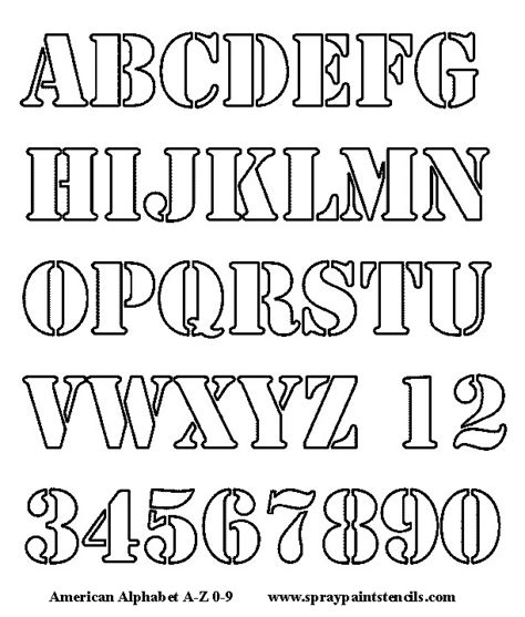 Free Alphabet Stencils