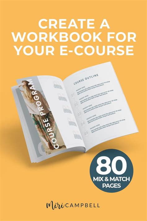Course Workbook Template For Canva Ebook Template Workbook Etsy Uk