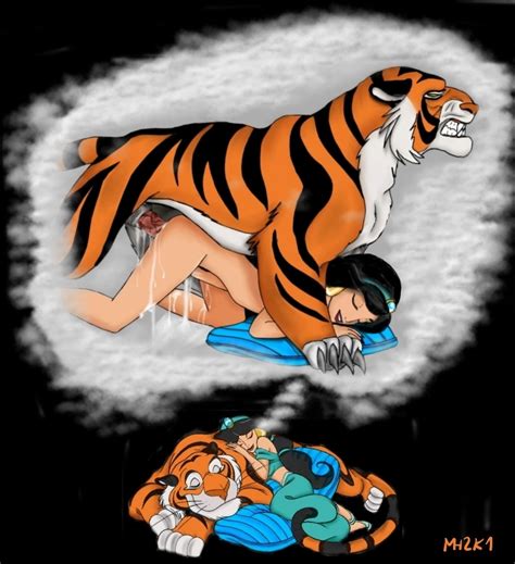 Rule 34 Aladdin Disney Female Human Jasmine Rajah Tiger