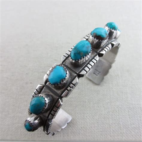 TOBY HENDERSON Navajo Dine BISBEE TURQUOISE And Sterling Silver