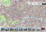 London Attractions Map - PDF Printable on A4 & A3