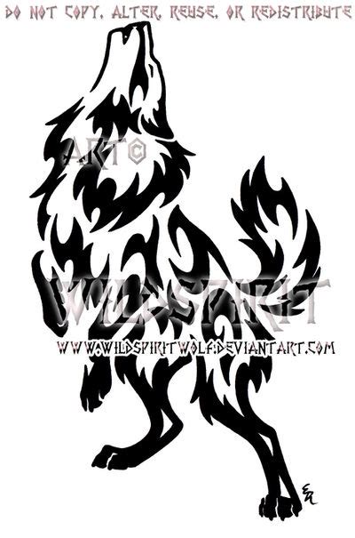 Tribal Standing Flame Wolf Design By Wildspiritwolf On Deviantart