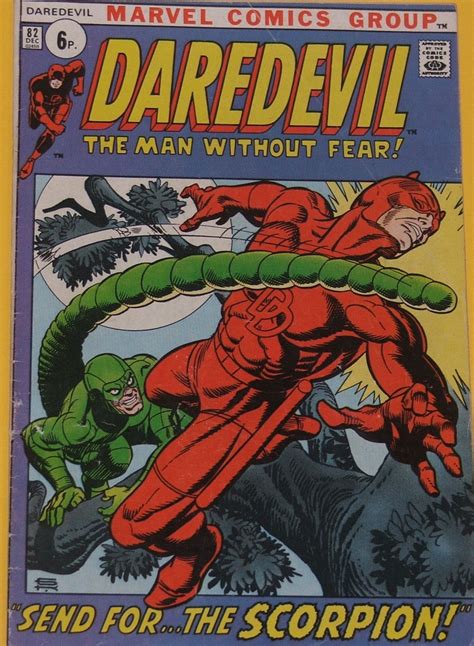 Daredevil 82 Cover Art Gil Kane Scorpion Marvel Comics Covers Marvel Comic Books Comic