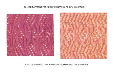 lace pattern set for punchcard and button knitting machines etsy