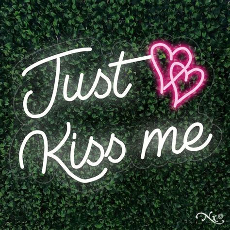 Just Kiss Me 24x18in Neon Sign Aesthetic Tiktok Room Handmade Etsy