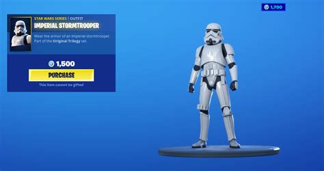 Fortnite X Star Wars Collaboration Imperial Stormtrooper Item Shop