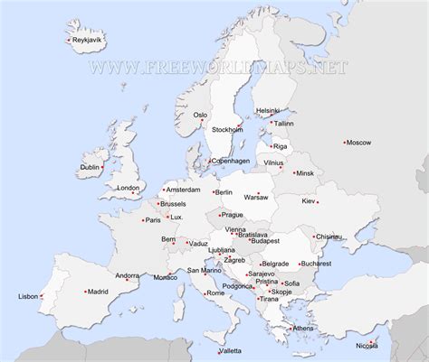 Cities In Europe Map Map Pasco County