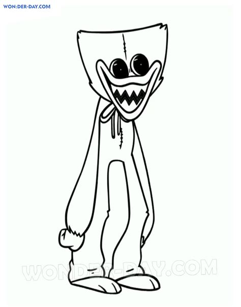Huggy Wuggy Printable Coloring Pages