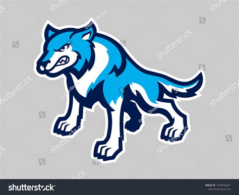 Angry Wolf Mascot Illustration Character Royalty Free Stock Vector