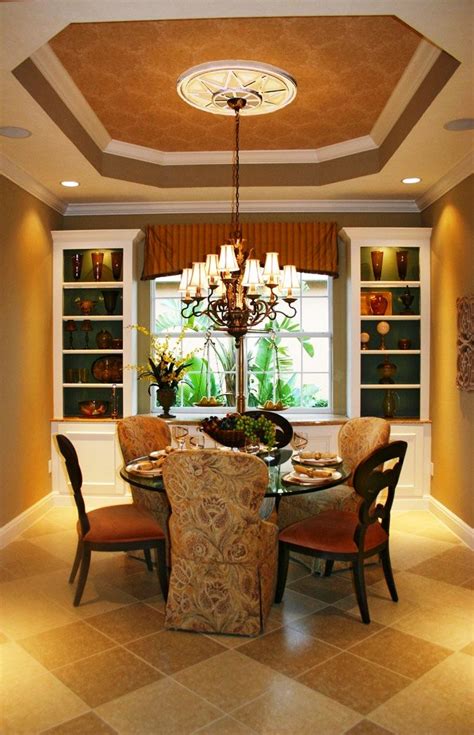 Medallion Fan And Chandelier Dining Room Ceiling Dining Room Design
