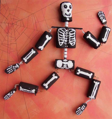 Crack Of Dawn Crafts Halloween Craft Cork Skeleton