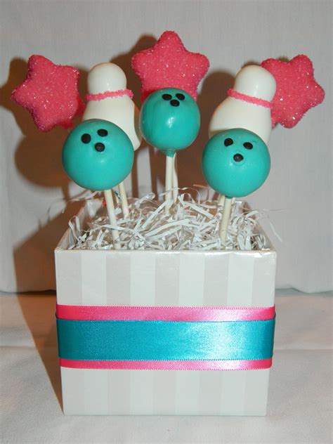 Stars Pins And Bowling Ball Cake Pops Bowling Cake Fathers Day Cake