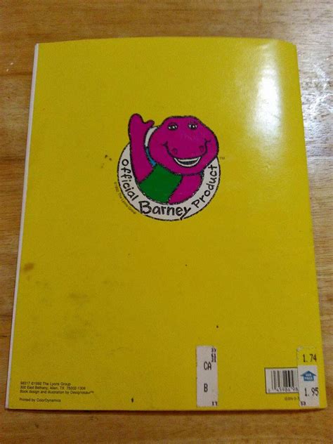 Rare Barney And Baby Bop Coloring Book Paperback 1992 Etsy Hong