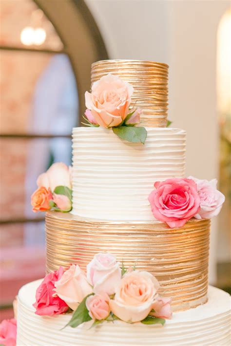 Gold Wedding Cakes Wedding Ideas By Colour Chwv