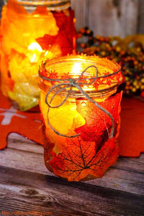 How To Make Fall Leaf Candle Mason Jar Crafts Natural