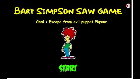 Bart Simpson Saw Game Спасаем Барта Флеш игры Youtube