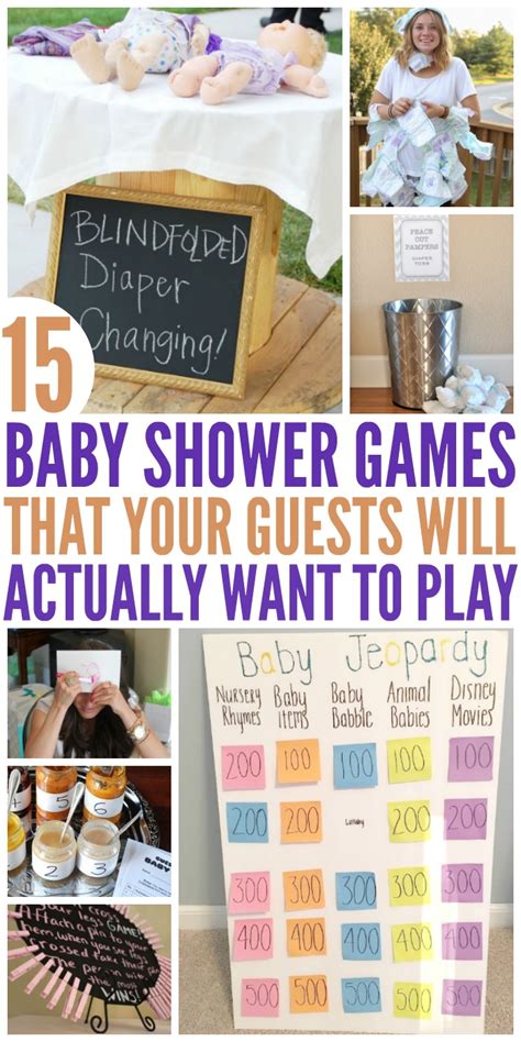 Have guests use a tennis ball or other small ball to knock them down. 15 Hilariously Fun Baby Shower Games