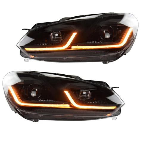 Vw Mk75 Golf Blackout Style Sequential Headlights Suit Vw Mk6 Golf