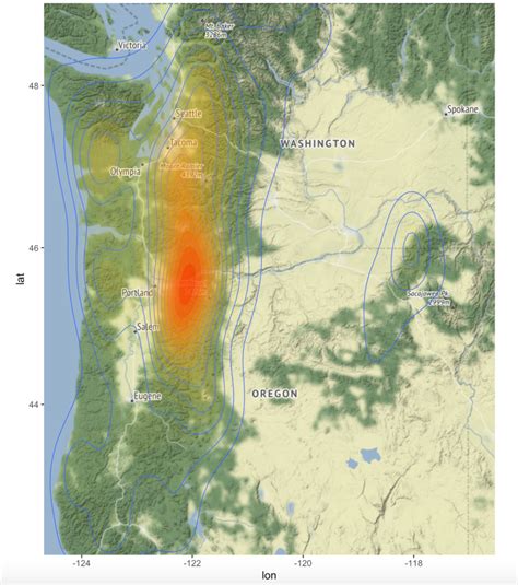 Sasquatch Sighting Heat Maps With R