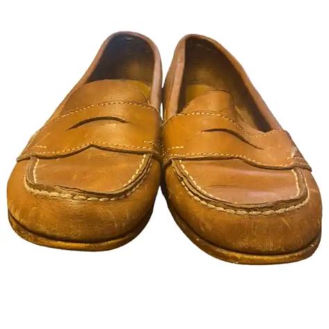 eastland cognac brown classic leather penny loafers vintage women s size 8 5 35 00 picclick
