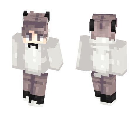 Download Guy With Bow Tie And Cat Ears Minecraft Skin For Free