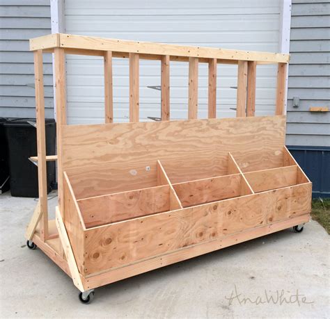 Lumber Storage Cart Diy Garage Lumber Rack Easy Cheap Diy Project
