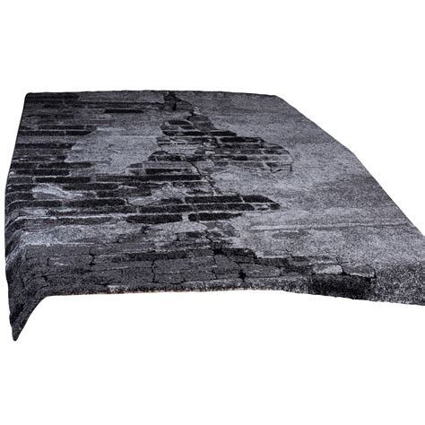 Unterseite aus weichem wildleder mit kurzem obermaterial aus kuhfell mit natürlichen markierungen. Teppich - grau - Steinmuster - 120x170 cm | Online bei ...