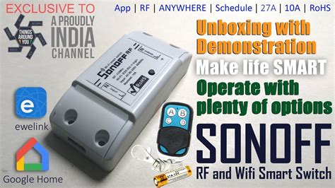 Sonoff A Smart Switch With Rf And Wifi Full Review Unboxing Use