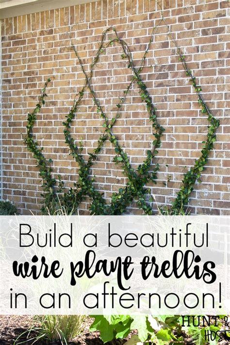 Since she wanted flowers, i decided to take it a step further and recreated a garden trellis inspired diamond pattern wood accent wall. How to Build A DIY Wire Trellis on a Wall - Hunt and Host