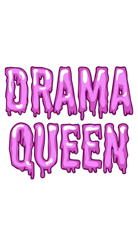 Inscription Drama Queen Sticker Drama Queens Stickers Lettering