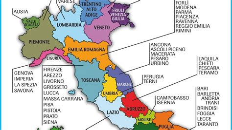 Distruttivo Puro Dipendente Mappa Regioni Italiane E Province Oncia Gli