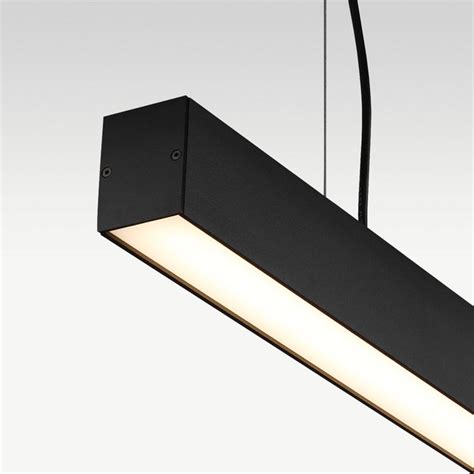 Linear Led Pendant Lamp Line 1200 Mm Black Lightinova