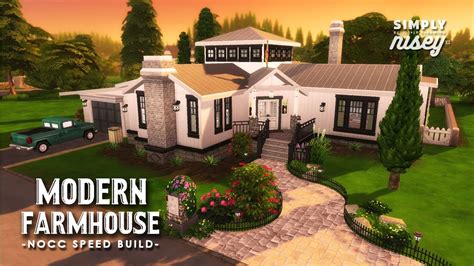 The Sims 4 Speed Build Modern Farmhouse Snyt Youtube