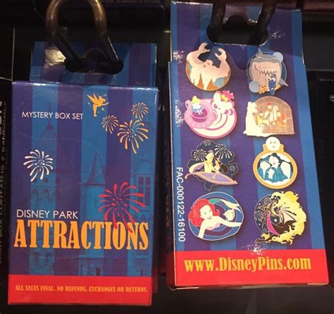 Preview Of The Disney Park Attractions Mystery Pin Set Contains Eight Different Pins Exclusive