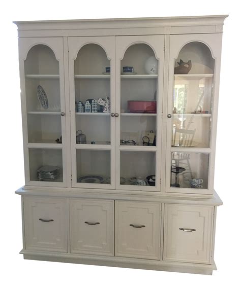Two glass doors provide a secure and. Off White China Cupboard | White china, Cupboard price ...