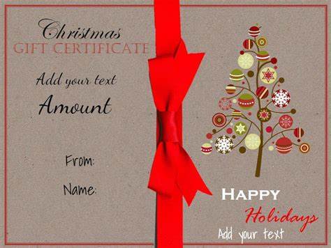 Today i wanted to share a free printable gift certificate template that i thought would come in handy in the upcoming holiday season, or really anytime. Free Christmas Gift Certificate Template | Customize Online & Download