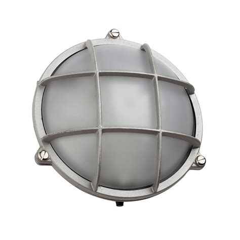 Large Round Bulkhead Light In Nickel Warehouse Home